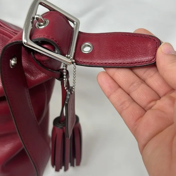 COACH Legacy Tassel Duffle 19889
Leather Crossbody Bag Deep Red - Picture 16 of 17